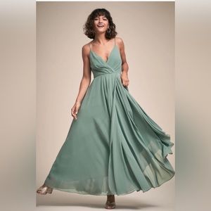 Moss Green BHLDN Eva Bridesmaid Formal Dress